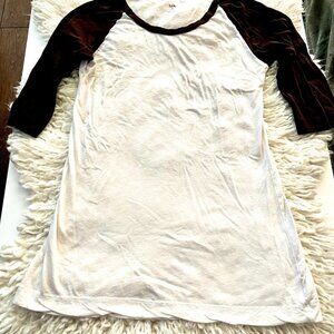 LNA Los Angeles🏝 Brown & White Baseball T-Shirt Sz S 🌸🛍